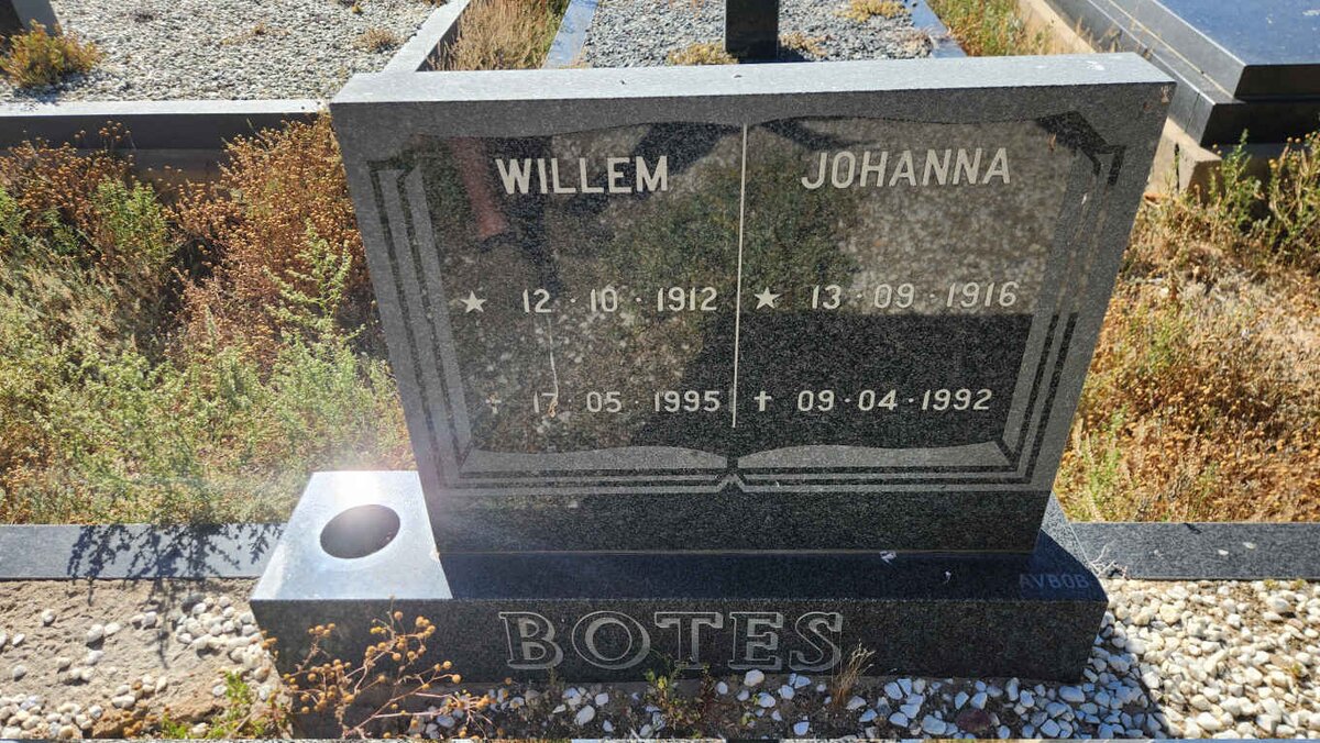 BOTES Willem 1912-1995 & Johanna 1916-1992