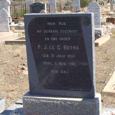 BOTHA P.J. Le G 1894-1961