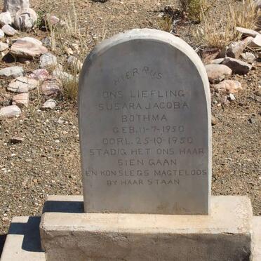 BOTHMA Susara Jacoba 1950-1950