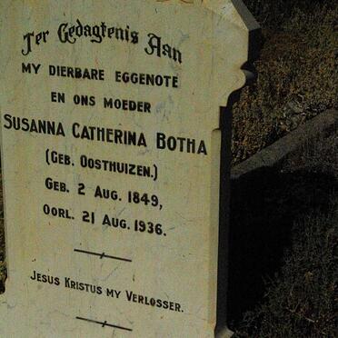 BOTHA Susanna Catherina nee OOSTHUIZEN 1849-1936