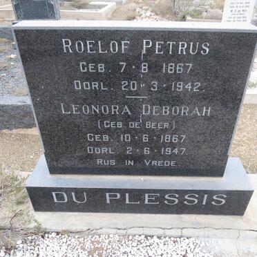 PLESSIS Roelof Petrus, du 1867-1942 &amp; Leonora Deborah DE BEER 1867-1947