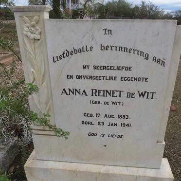 WIT Anna Reinet, de nee DE WIT 1883-1941