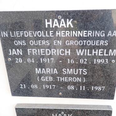 HAAK Jan Friedrich Wilhelm 1917-1993 &amp; Maria Smuts THERON 1917-1987