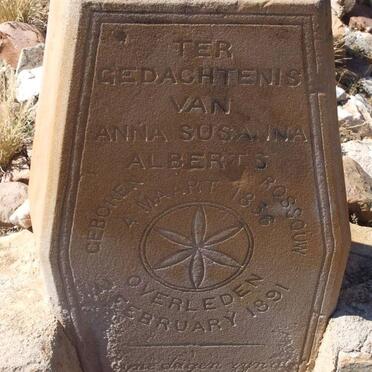 ALBERTS Anna Susanna nee ROSSOUW 1856-1891