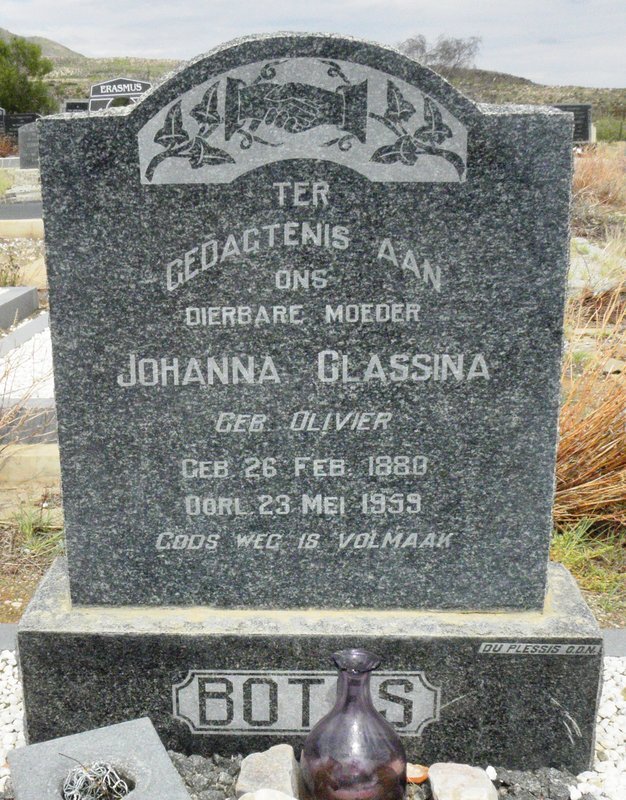 BOTES Johanna Classina nee OLIVIER 1880-1959