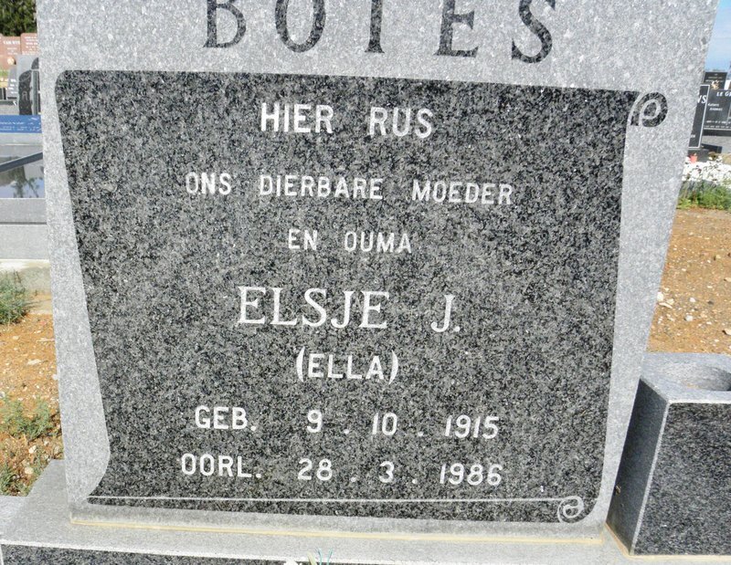 BOTES Elsje J. 1915-1986