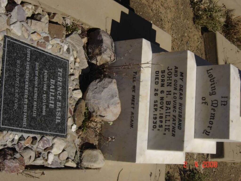 BAILLIE John H. 1885-1930 :: BAILLIE Terence Basil 1922-2003