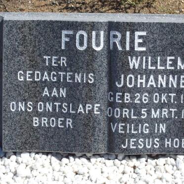 FOURIE Willem Johannes 1925-1935