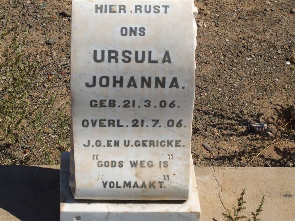 GERICKE Ursula Johanna 1906-1906