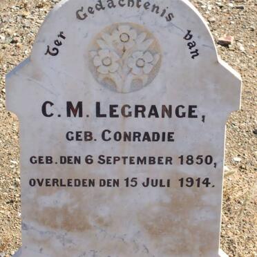 GRANGE C.M., le nee CONRADIE 1850-1914