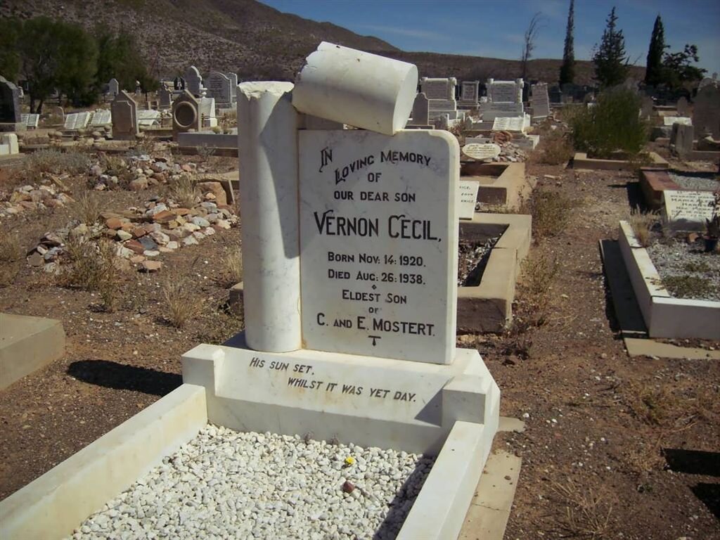 MOSTERT Vernon Cecil 1920-1938