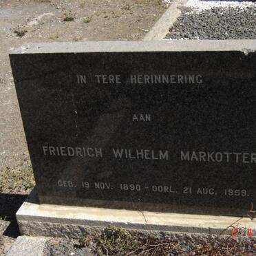 MARKOTTER Friedrich Wilhelm 1890-1959
