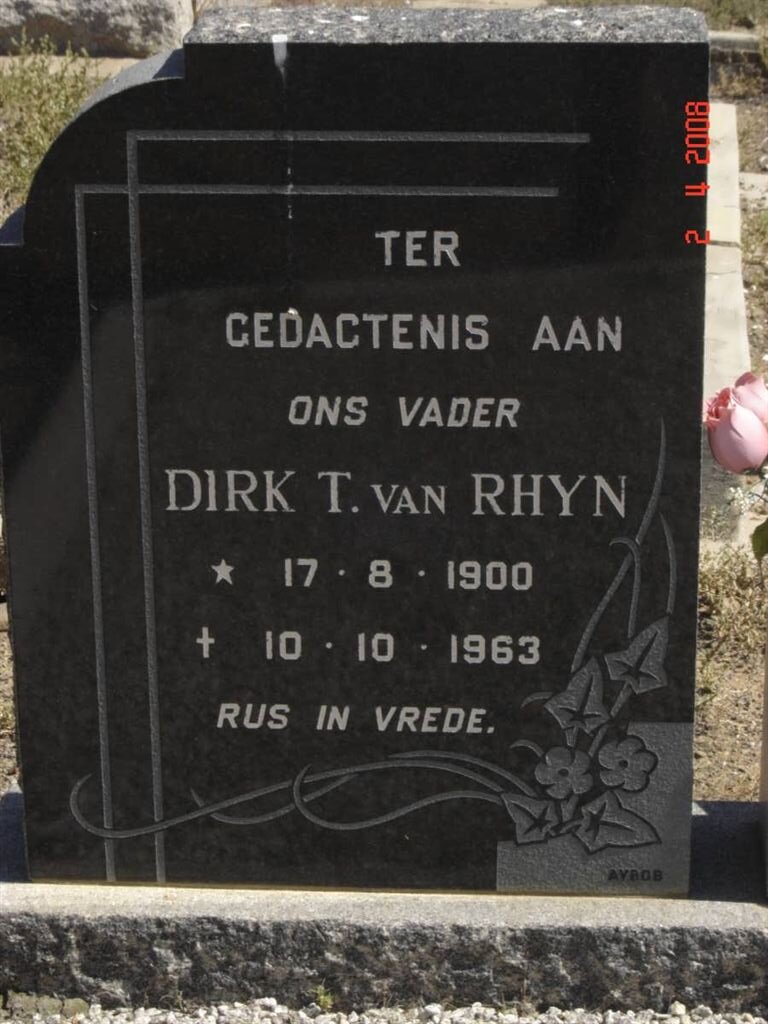 RHYN Dirk T., van 1900-1963