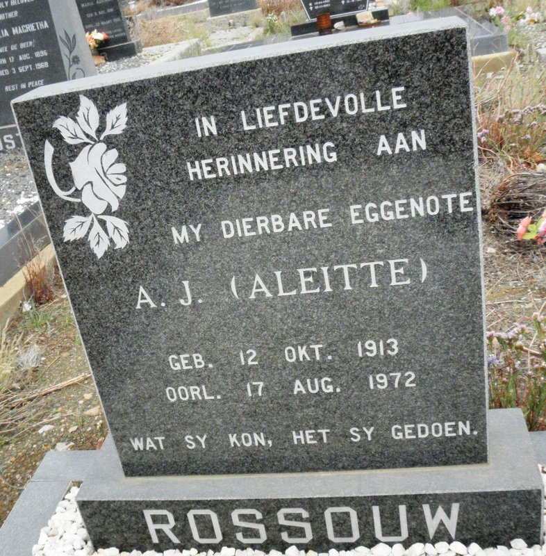 ROSSOUW A. J. 1913-1972