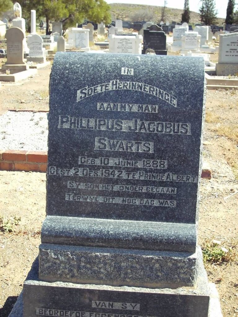 SWARTS Phillipus Jacobus 1888-1942