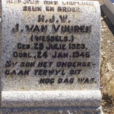 VUUREN H.J.W.J. van, 1923-1946