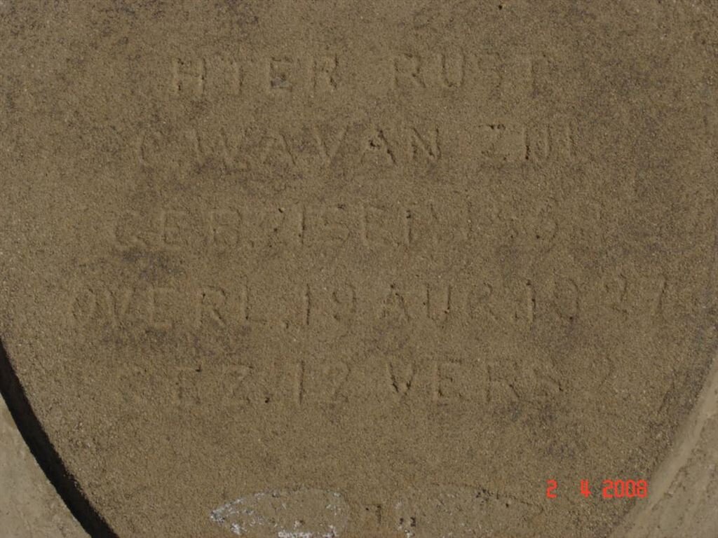 ZIJL C.W.A., van 186?-1927