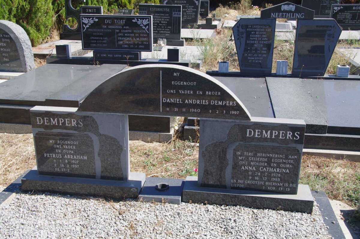 DEMPERS Petrus Abraham 1927- &amp; Anna Catharina :: DEMPERS Daniel Andries 1960-1997