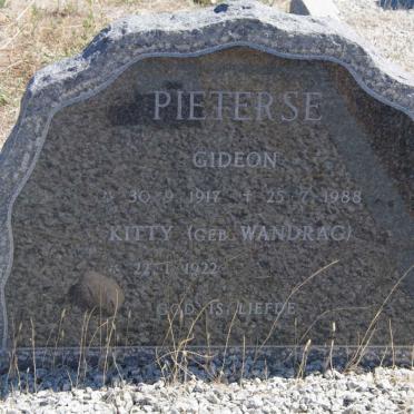 PIETERSE Gideon 1917-1988 &amp; Kitty WANDRAG 1922-