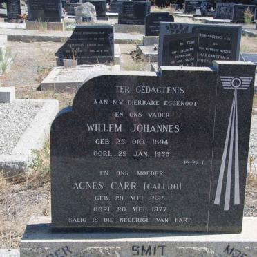 SMIT Willem Johannes 1894-1955 &amp; Agnes Carr CALLDO 1895-1977