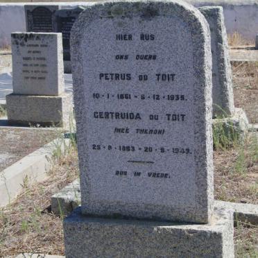 TOIT Petrus, du 1861-1935 &amp; Gertruida THERON 1863-1943