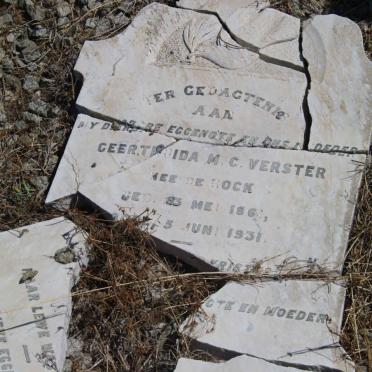 VERSTER Gertruida Martha Cornelia nee de KOCK 1861-1931