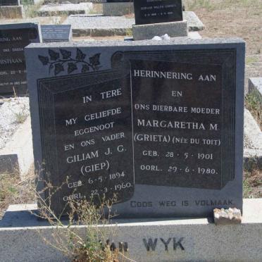 WYK Giliam J.G., van 1894-1960 &amp; Margaretha M. du TOIT 1901-1980