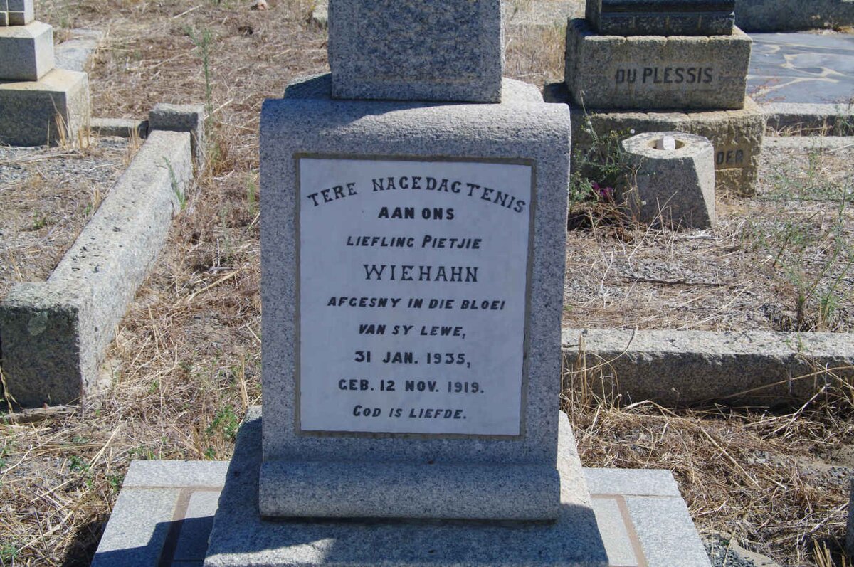 WIEHAHN Pietjie 1919-1935