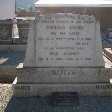 KOTZE Dirk Jacobus 1889-1968 &amp; Cornelia Jacoba VAN AARDE 1900-1958 :: KOTZE Pieter van Aarde 1933-2002