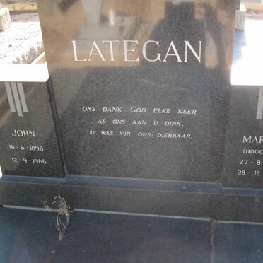 LATEGAN John 1898-1966 &amp; Martha HOUGAARD 1894-1979
