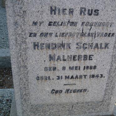 MALHERBE Hendrik Schalk 1888-1943