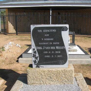 MEULEN Dirk J., van der 1904-1957 &amp; Lenie VAN JAARSVELD 1919-2011 