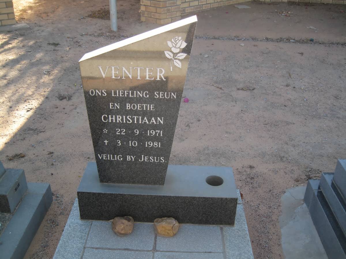 VENTER Christiaan 1971-1981