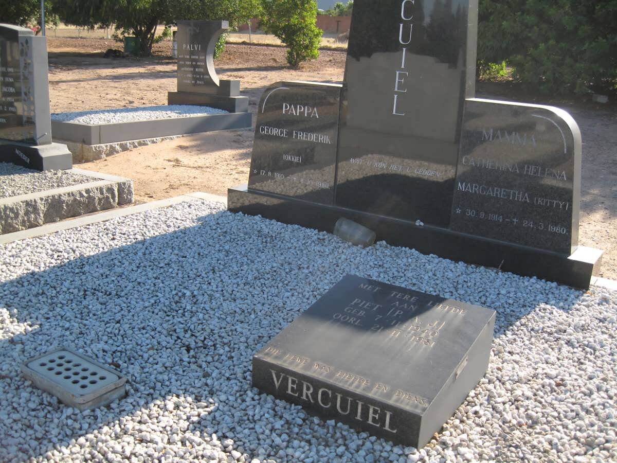 VERCUIEL George Frederik &amp; Catherina Helena Margaretha 1914-1980 :: VERCUIEL P.A.J. 1940-1981