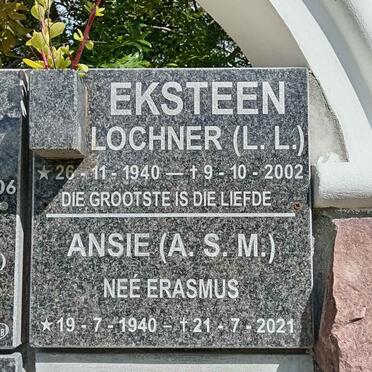 EKSTEEN L.L. 1940-2002 &amp; A.S.M. ERASMUS 1940-2021