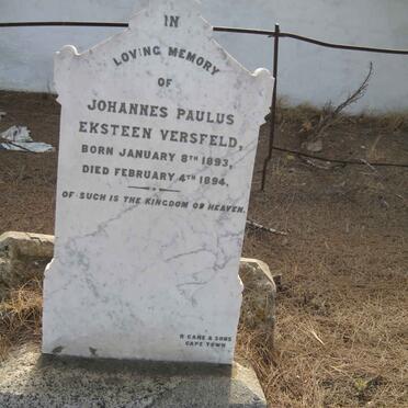 VERSFELD Johannes Paulus Eksteen 1893-1894