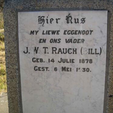 RAUCH J.W.T. 1878-1930