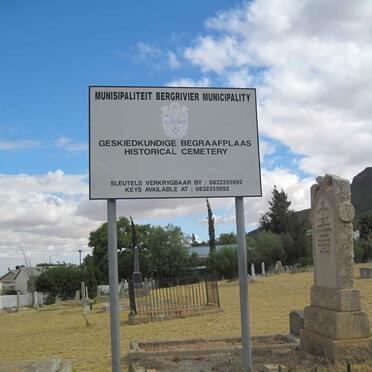 2. Historical Cemetery of the Municipality Bergrivier