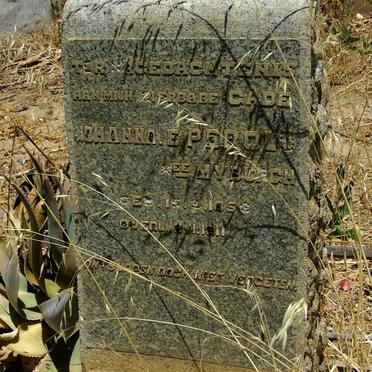 PEROLD Johanna E. nee MYBURGH 185?-1911