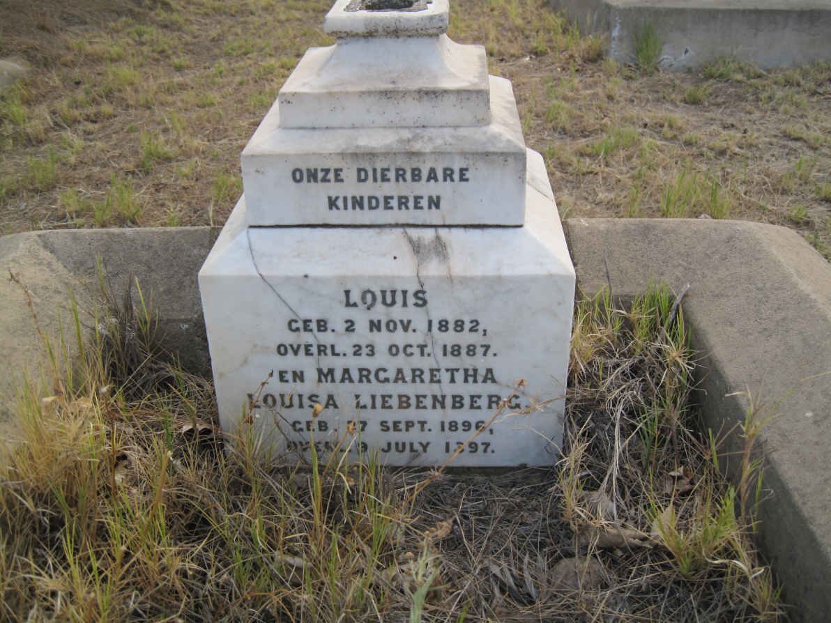 LIEBENBERG Louis 1882-1887 :: LIEBENBERG Margaretha Louisa 1896-1897
