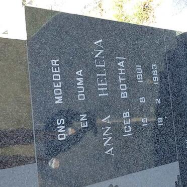 STOFBERG Theunis Christoffel 1897-1972 &amp; Anna Helena BOTHA 1901-1983