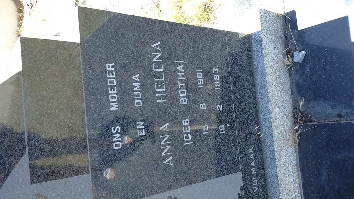 STOFBERG Theunis Christoffel 1897-1972 &amp; Anna Helena BOTHA 1901-1983