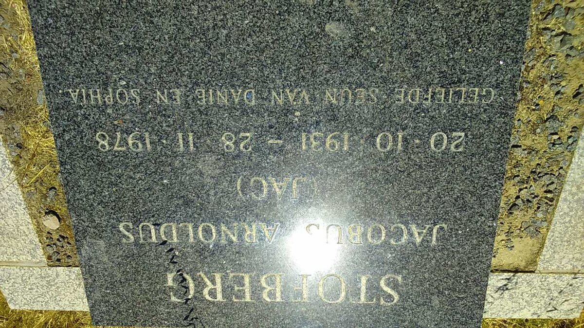 STOFBERG Jacobus Arnoldus 1931-1978