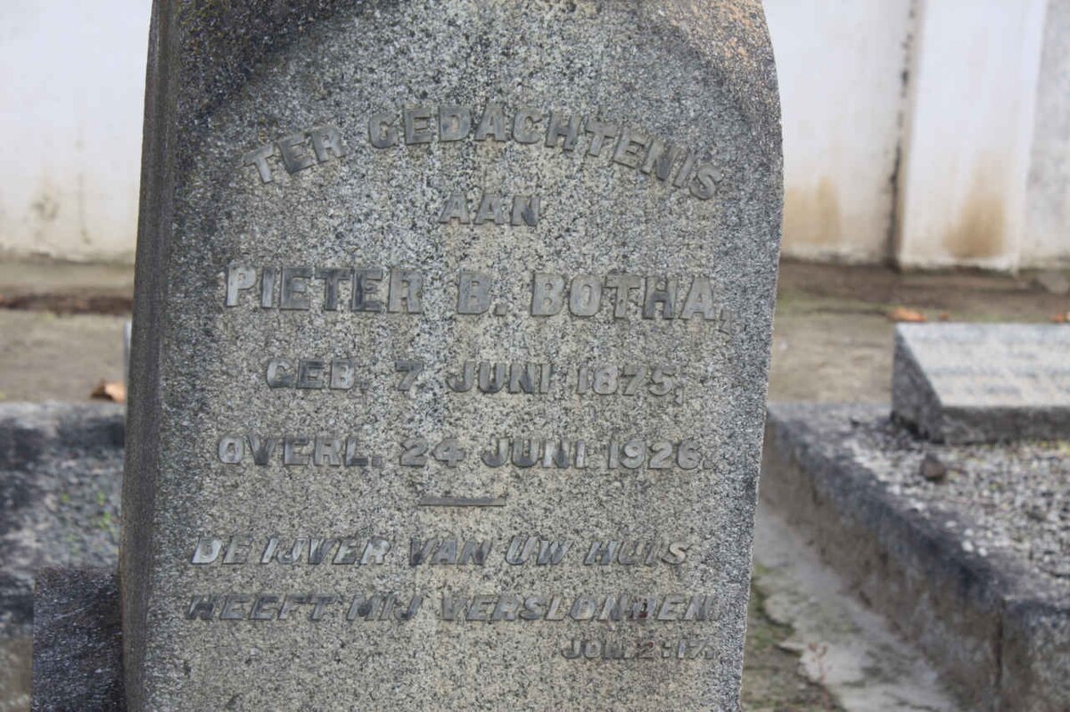 BOTHA Pieter B. 1875-1926