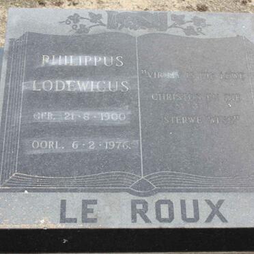 ROUX Philippus Lodewicus, le 1900-1976