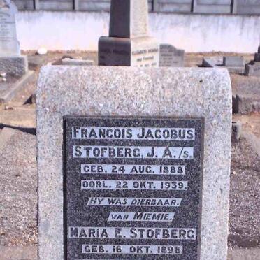 STOFBERG Francois Jacobus 1888-1939 &amp; Maria E. 1898-1970