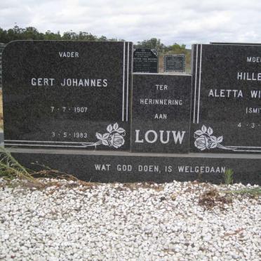 LOUW Gert Johannes 1907-1983 &amp; Hilletje Aletta Wilhelmina 1911-