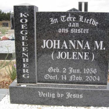 KOEGELENBERG Johanna M. 1956-2004