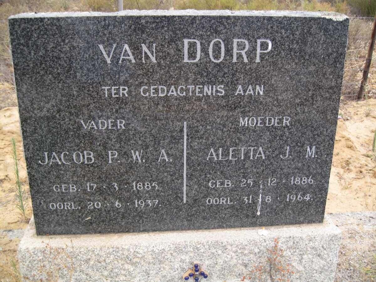 DORP Jacob P.W.A., van 1885-1937 &amp; Aletta J.M. 1886-1964