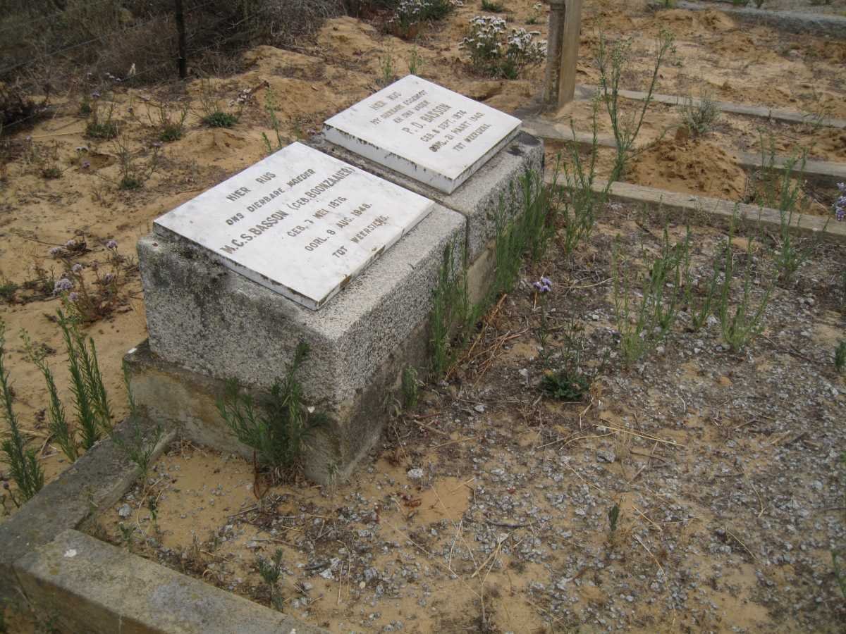 BASSON P.D. 1874-1940 &amp; M.C.S. BOONZAAIER 1876-1948